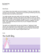 Tooth Fairy Letter How Many Teeth