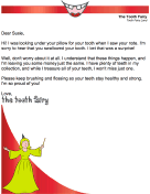 Tooth Fairy Letter — Child Swallowed Tooth