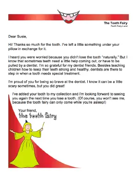 Tooth Fairy Letter — Tooth Pulled By Dentist