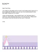 Letter To Tooth Fairy Mailing Tooth