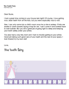 Tooth Fairy Letter — Child Asleep