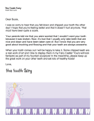 Tooth Fairy Letter — Chipped Tooth