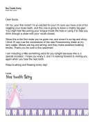 Tooth Fairy Letter First Molar