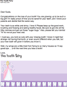 Tooth Fairy Letter For A Girl