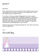 Tooth Fairy Letter IOU