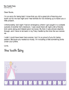 Tooth Fairy Letter — Late Excuse