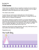 Tooth Fairy Letter Missing Tooth