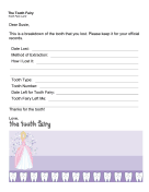 Tooth Fairy Letter — Tooth Record
