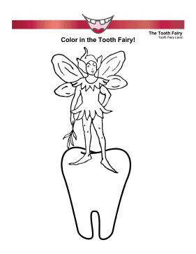 Boy Tooth Fairy Coloring Page