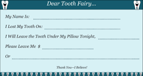 Letter to Tooth Fairy (2 per page)
