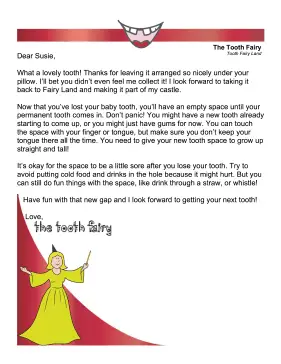 Tooth Fairy Letter — Empty Space