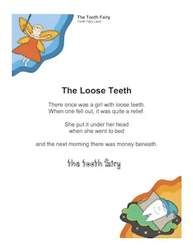 Tooth Fairy Poem for Girl
