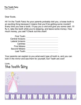 Tooth Fairy Pricing List